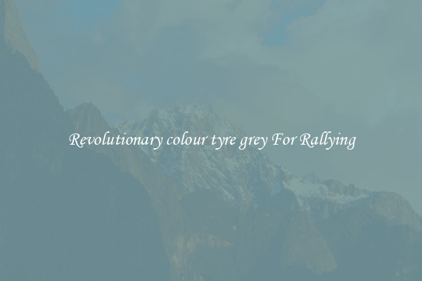 Revolutionary colour tyre grey For Rallying
