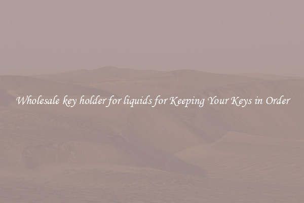 Wholesale key holder for liquids for Keeping Your Keys in Order