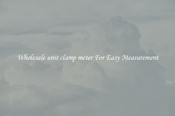 Wholesale unit clamp meter For Easy Measurement