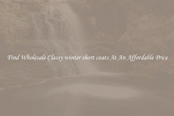 Find Wholesale Classy winter short coats At An Affordable Price