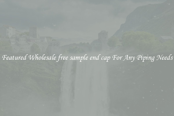 Featured Wholesale free sample end cap For Any Piping Needs